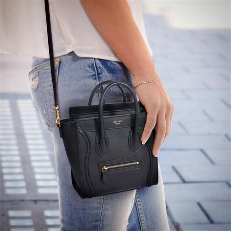 celine nano luggage authentic|Celine nano luggage shoulder bag.